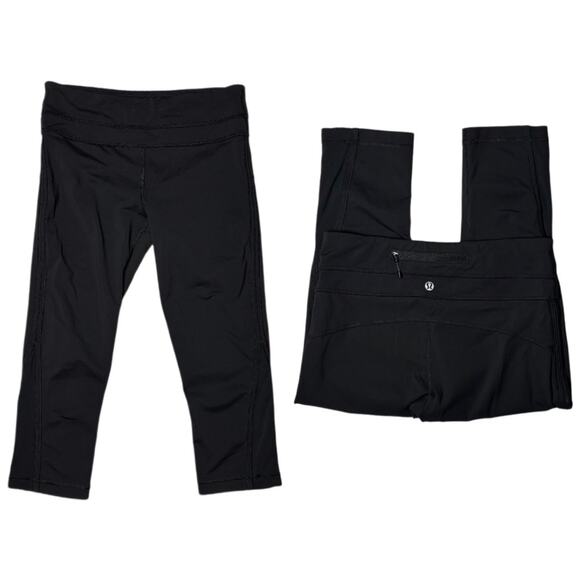 Lululemon Leggings women's size 6 Inspire Crop Luxtreme four-way stretch Black - Picture 1 of 16